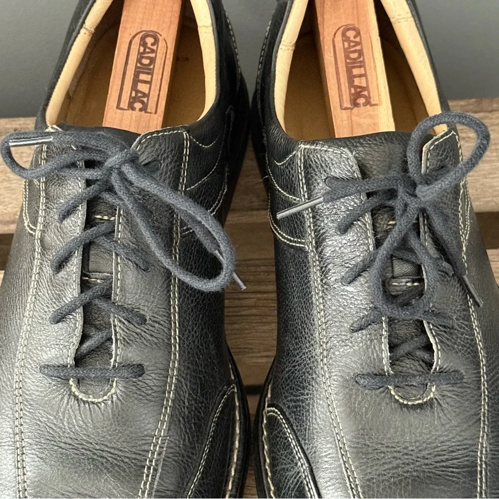 Johnston & Murphy Oxford Shoes Mens‎ 11.5 Black Sheepskin Leather A33